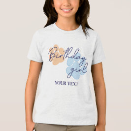 Camiseta Triblenda Fiesta de cumpleaños de niña con huella de pata de