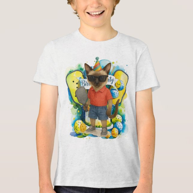 Camiseta Triblenda Fiesta de cumpleaños para las pelotas (Anverso)