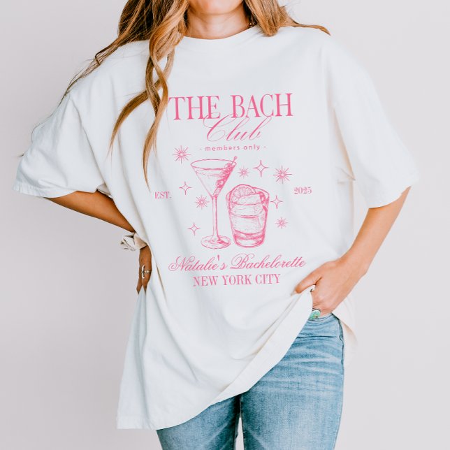 Camiseta Triblenda Fiesta de Despedida de Soltera Club de Cócteles Da (Pink Cocktails Bachelorette Party T-shirt)