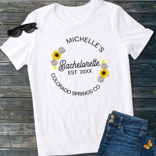 Camiseta Triblenda Fiesta de Despedida de Soltera Floral Moderna Año 