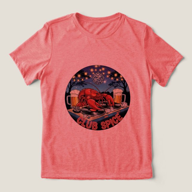 Camiseta Triblenda ¡Fiesta De Langosta De Las Especias Del Club Tee!  (Diseño delantero )