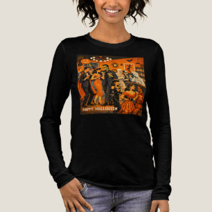 Camiseta Triblenda Fiesta de Martini de Halloween Moderno de Mitad de