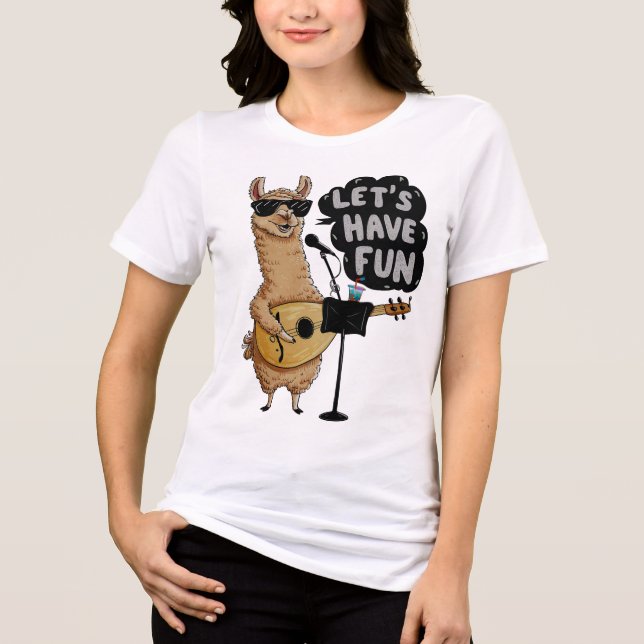 Camiseta Triblenda Fiesta de música de Llama (Anverso)