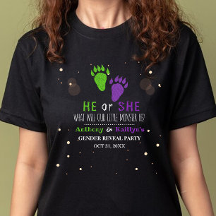 Camiseta Triblenda Fiesta de revelación de género en Halloween, peque