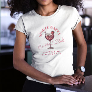 Camiseta Triblenda Fiesta de San Valentín para Solteras Cóctel Rosa
