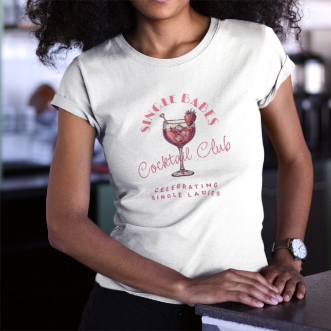 Camiseta Triblenda Fiesta de San Valentín para Solteras Cóctel Rosa (Subido por el creador)