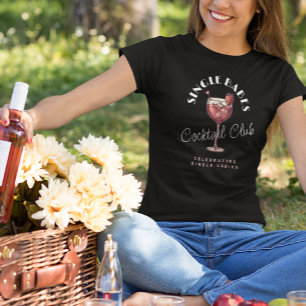Camiseta Triblenda Fiesta de San Valentín para Solteras Cóctel Rosa