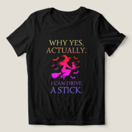 Camiseta Triblenda Fiesta Halloween de mujeres divertidas con palo de