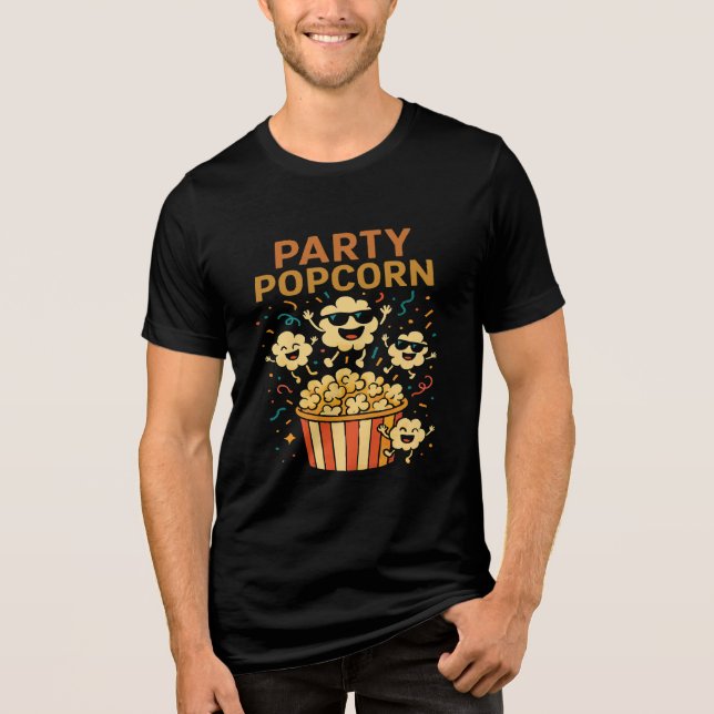 Camiseta Triblenda Fiesta Popcorn - Happy Movie Night Snack Fun