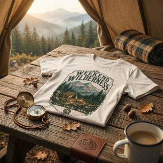 Camiseta Triblenda Fin de semana salvaje Camping de montaña vintage