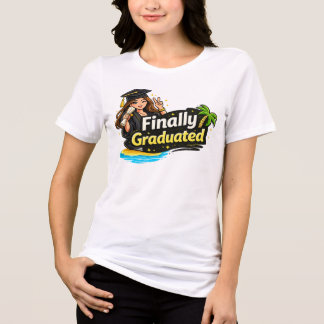 Camiseta Triblenda Finally Graduated T-Shirt 🎓 Cute Graduation Shirt