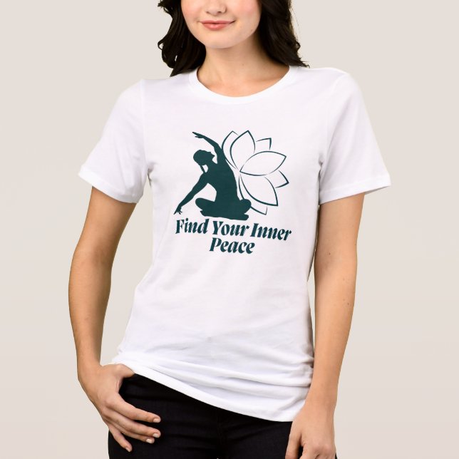 Camiseta Triblenda Find Your Inner Peace Yoga Quote (Anverso)
