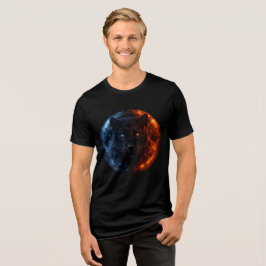Camiseta Triblenda Fire and Ice Panther – Dual Element Fantasy Art
