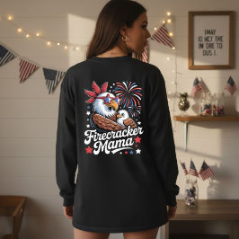 Camiseta Triblenda Firecracker Mama 4th of July Matching Family