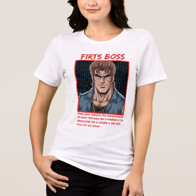 Camiseta Triblenda First Boss  (Anverso)