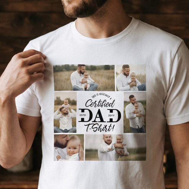 Camiseta Triblenda First Father’s Day Certified Dad New Dad Photo (First Father’s Day Certified Dad New Dad Photo Tri-Blend Shirt)