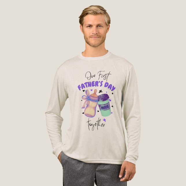 Camiseta Triblenda First Father's Day Together Matching outfit Purple (Anverso Completo)