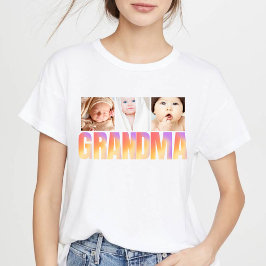 Camiseta Triblenda first time grandma custom 3photo collage