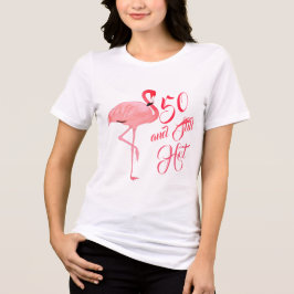 Camiseta Triblenda Flamenco divertido para cumpleaños número 50
