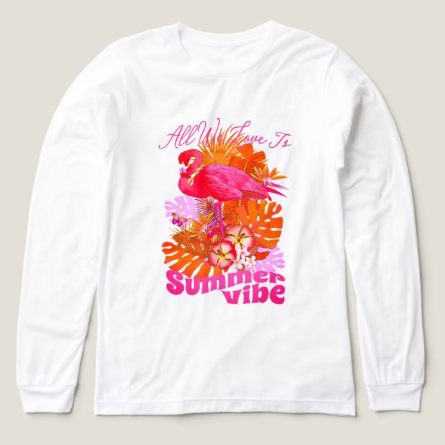 Camiseta Triblenda Flamingo Summer Pink (Diseño frontal)
