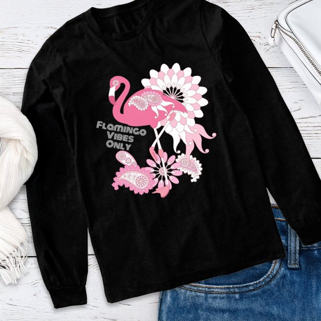 Camiseta Triblenda Flamingo Vibes Only - Paisley Pink Flamingo (Subido por el creador)