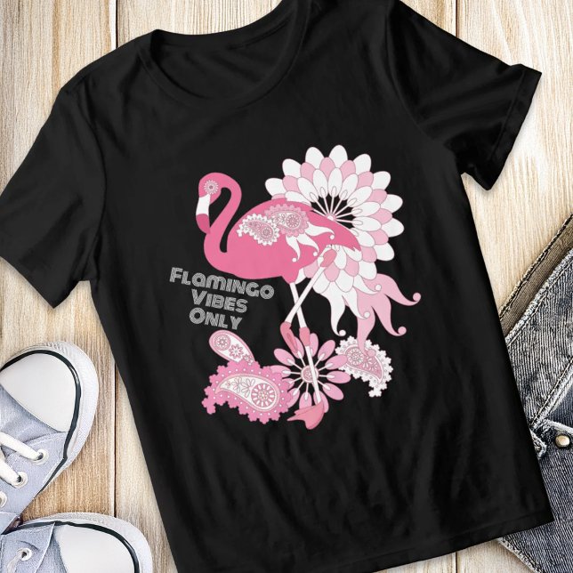 Camiseta Triblenda Flamingo Vibes Only - Paisley Pink Flamingo (Subido por el creador)