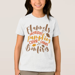 Camiseta Triblenda Flandes Hay Rides Pumpkins Cider Sale Fuegos