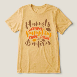 Camiseta Triblenda Flandes Hay Rides Pumpkins Cider Sale Fuegos