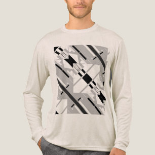 Camiseta Triblenda Flecha gris negra diagonal en el suroeste del arte
