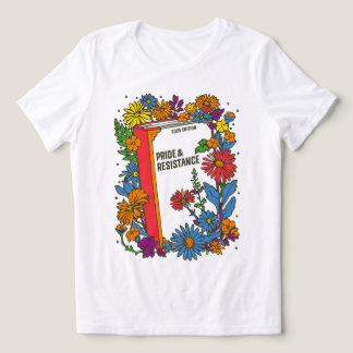 Camiseta Triblenda Flor de libro de derechos iguales resiste LGBTQ+ f