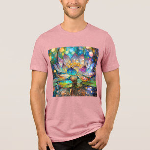 Camiseta Triblenda Flor de Loto Iluminada en Floración