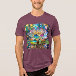 Camiseta Triblenda Flor de Loto Iluminada en Floración