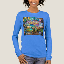 Camiseta Triblenda Flor de Loto Iluminada en Floración