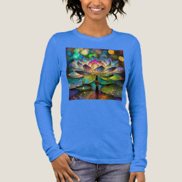 Camiseta Triblenda Flor de Loto Vibrante de Vidrio Teñido