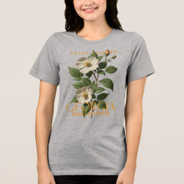 Camiseta Triblenda Flor de territorio georgiano El Rosa laevigata