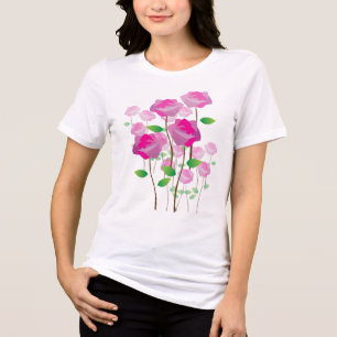 Camiseta Triblenda Flor Rosa