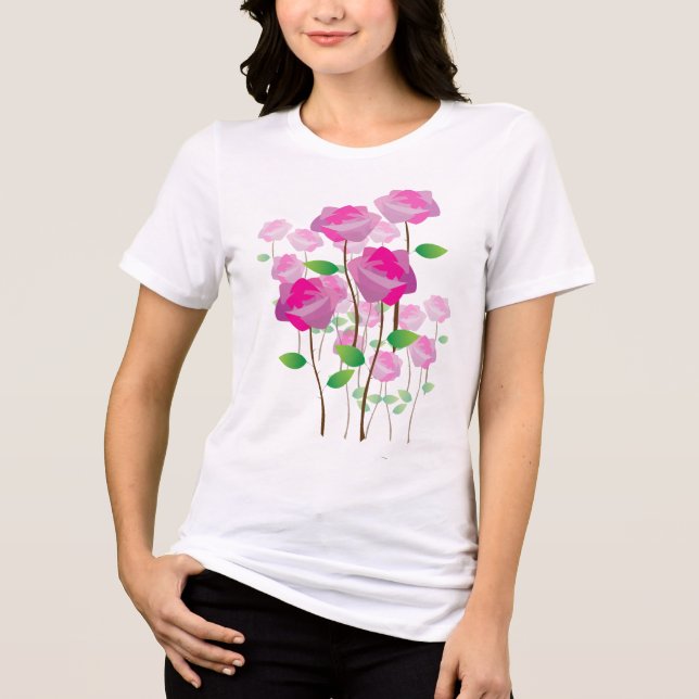Camiseta Triblenda Flor Rosa (Anverso)