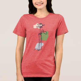 Camiseta Triblenda Flor Rosa abstracta