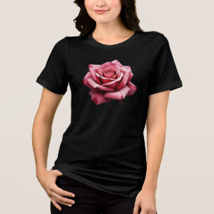 Camiseta Triblenda Flor rosa realista