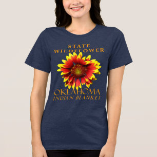 Camiseta Triblenda Flor silvestre del territorio de Oklahoma The Blan