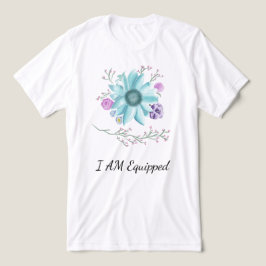 Camiseta Triblenda Flor verde azulada con I Am Equipada