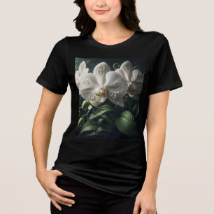 Camiseta Triblenda Flora Orquídea Blanca