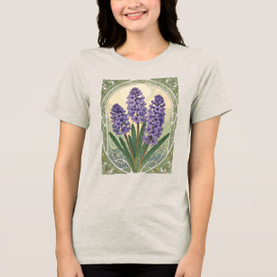 Camiseta Triblenda Floración de jacinto de Nowruz Violeta Sonbol