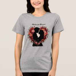 CAMISETA TRIBLENDA FLORACIONES DE MELANINA AMAN EL DÍA DE SAN VALENTÍ
