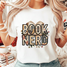 Camiseta Triblenda Floral Book Nerd Vintage Aesthetic Reading Lover