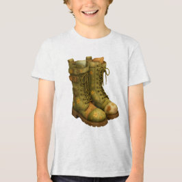 Camiseta Triblenda Floral Combat Boots –  Cottagecore Vintage style