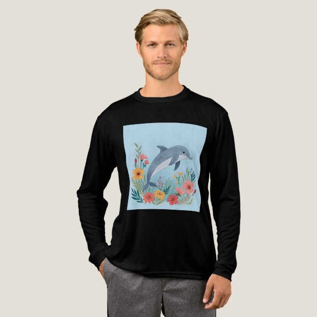 Camiseta Triblenda Floral Dolphin (Anverso Completo)