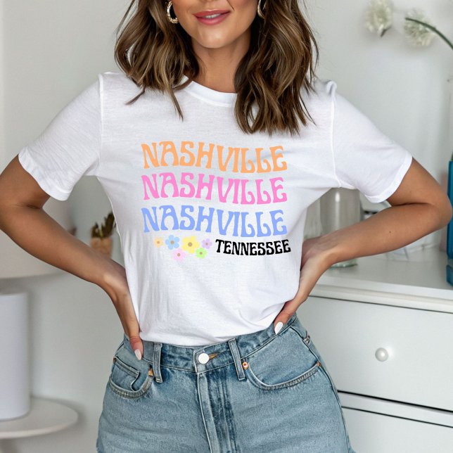 Camiseta Triblenda Floral Girly Nashville Tennessee (Subido por el creador)