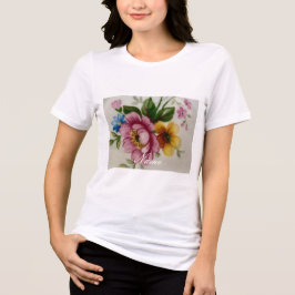 Camiseta Triblenda Floral inspirada en la porcelana