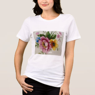 Camiseta Triblenda Floral inspirada en la porcelana